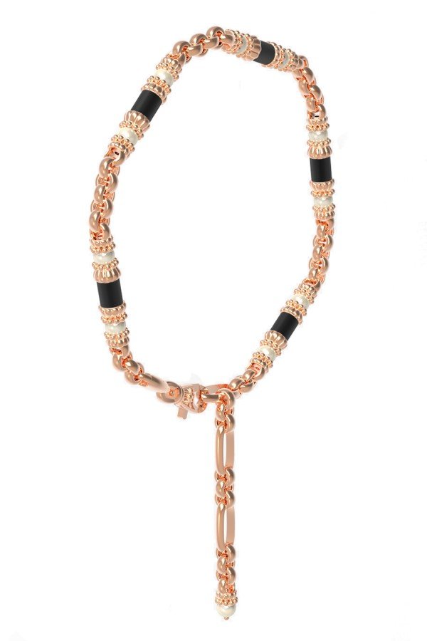 Браслет из золота c жемчугом и ониксом