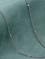 Цепь из белого золота c фианитом