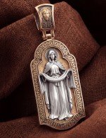 Образок из золота c эмалью